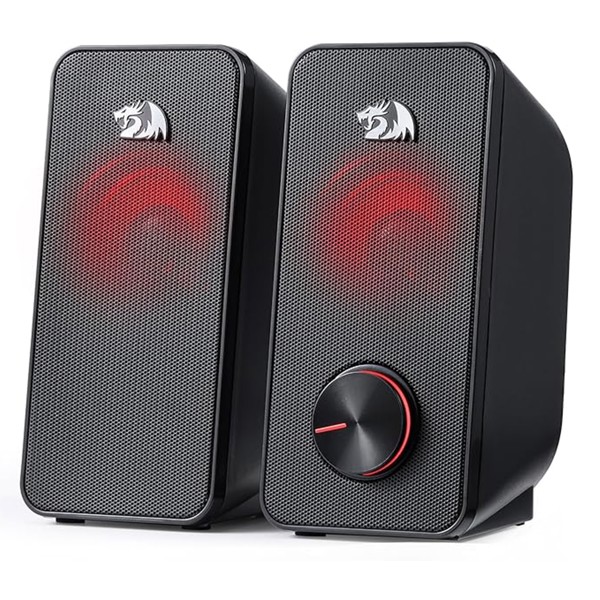 Caixa de Som Redragon Stentor GS500 2X3W 3.5MM Preto e Led Vermelho