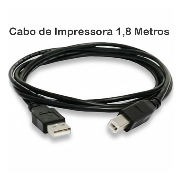 Cabo USB para Impressora 2.0 AM/BM 1.8M