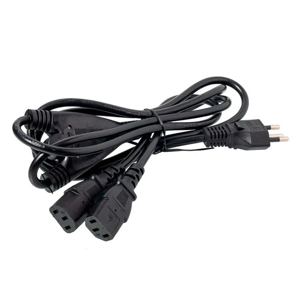 Cabo de Energia para Fonte ATX Y com 2 Ponta femea 2 Metros