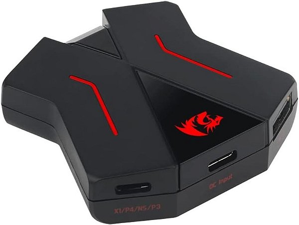 Adaptador Redragon Para Teclado e Mouse Para Console Eris GA-200 PS4 Xbox