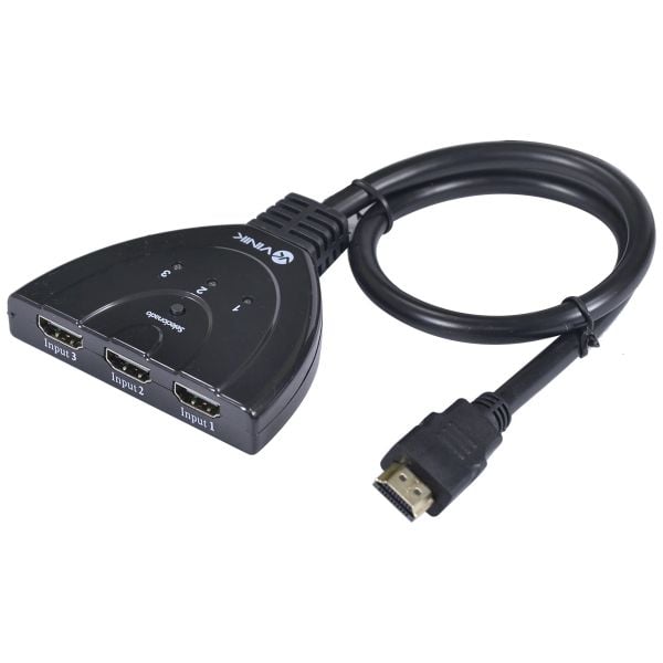 Switch Splitter HDMI v1.4 - 3 Entradas x 1 Saída (Lua)