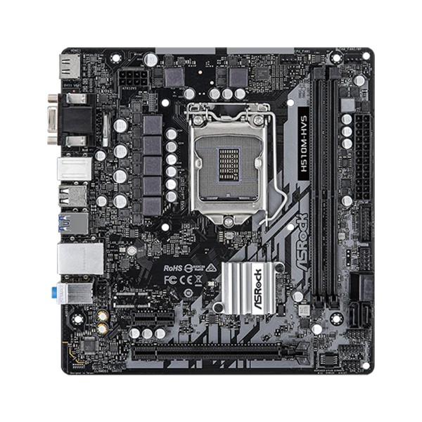 Placa Mae Intel (LGA1200) AsRock H510M-HVS, 11ªG, DDR4, Usb 3.0, Hdmi, Vga