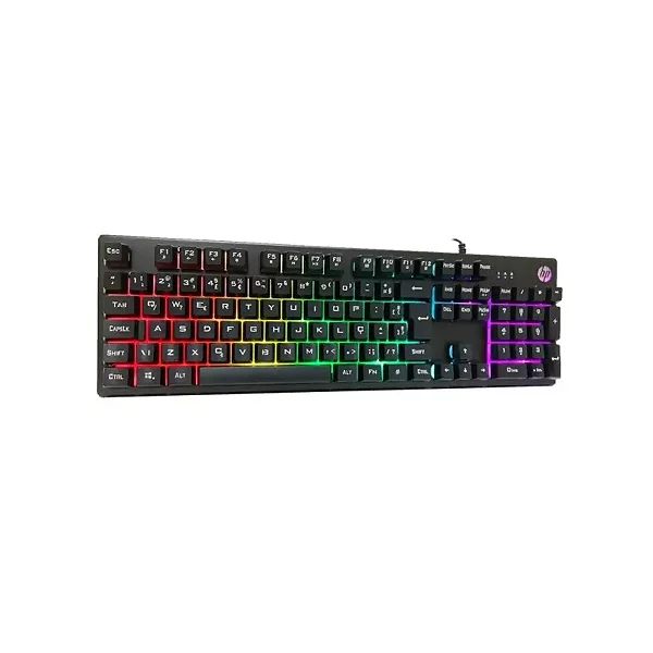 Teclado USB Gamer HP K500F Preto