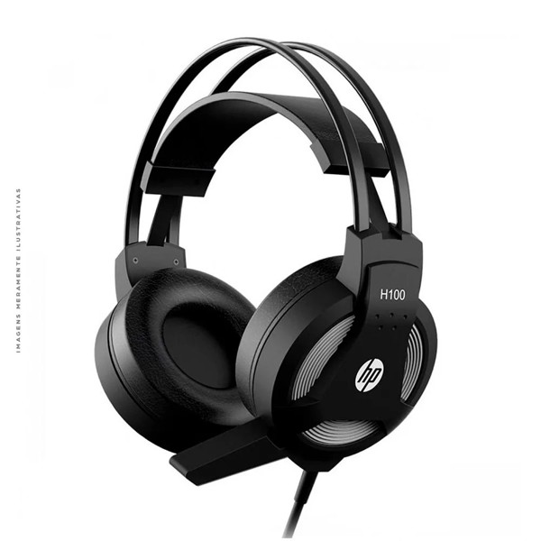 Fone Headset Gamer HP H100 Cabo 2.2M Plug 2xP2 3.5mm - 7QV34AA#ABM