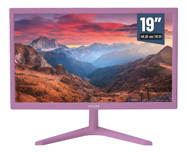 Monitor de 19" Mymax HD (1440x900) 60Hz 3.6Ms Vga/Hdmi Vesa ROXO - MM191610HV/PR