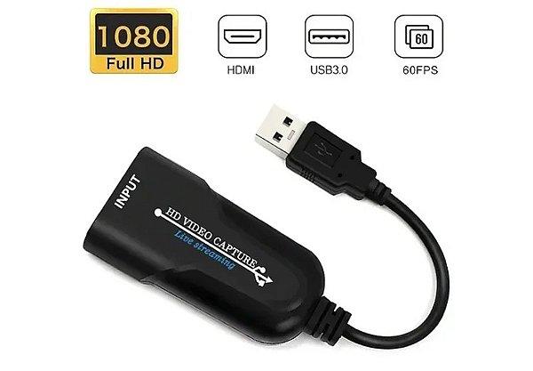 Placa de Captura Portatil HDMI para Usb 3.0 Full HD - HC-UV-03