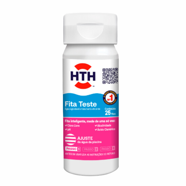 Fita Teste Para Medir Parâmetros da Água da Piscina - HTH