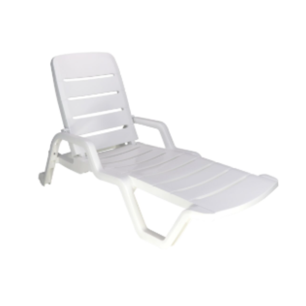 Espreguiçadeira Leblon em Polipropileno Branco - TRAMONTINA