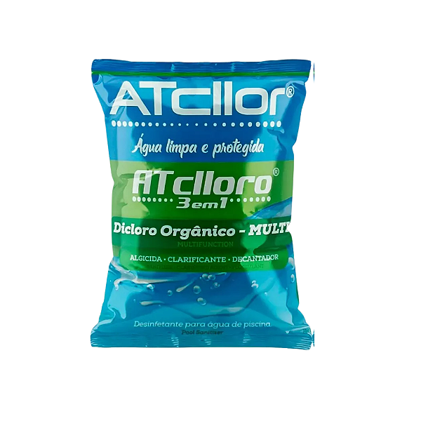 Cloro 3em1 de 1kg  Atcllor para Piscinas