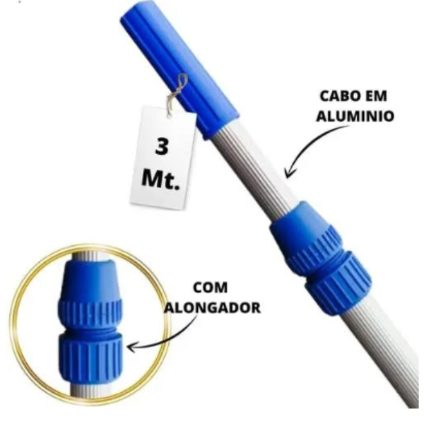 Cabo Telesc. 3m  Estriado para Piscina Netuno
