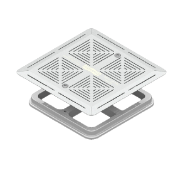 Grade de Fundo 15x15 Inox 316 Luxo com tampa  Sodramar Antiaprisionamento  ABS