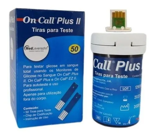 Kit 50 Tiras De Teste Glicemia On call Plus