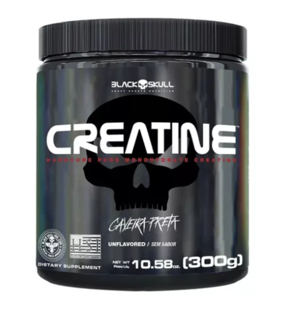 Creatina Black Skull 300g - Caveira Preta