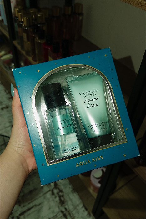 Kit Body Splash e Hidratante Mini Aqua Kiss VS