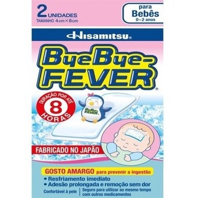 Adesivo Bye Bye-fever Para Bebês Dura 8 Horas 2 Un Febre