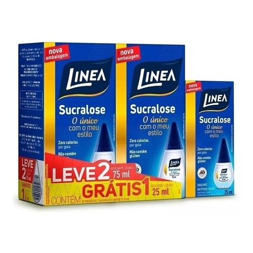 Adoçante Linea Sucralose com 2 un 75ml + 25ml Grátis - kit