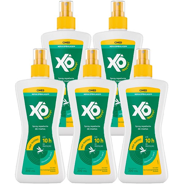 Kit C/5 Repelente Xô Inseto Spray 200ml