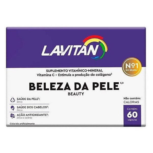 Lavitan Beleza da pele e unhas com Colágeno 60 cápsulas