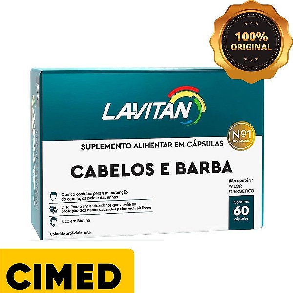 Lavitan cabelos e barba 60caps