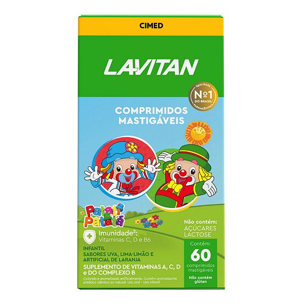 Lavitan Kids Imunidade Patati Patata Mix de Sabores 60 Caps