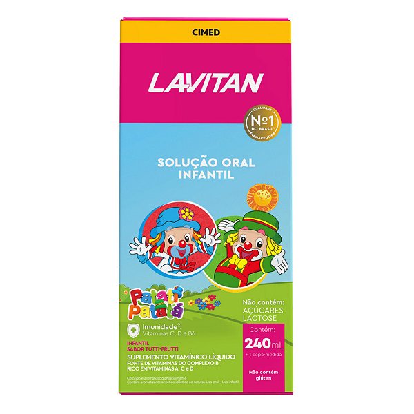 Lavitan Kids Solução Oral Sabor Tutti-Frutti CIMED 240ml