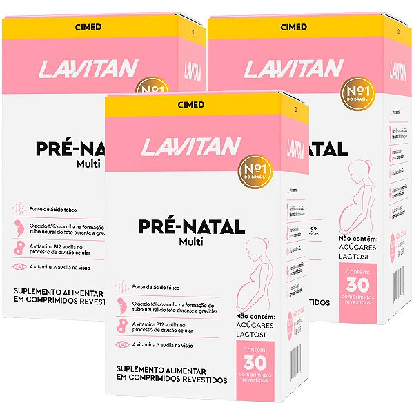Polivitamínico Lavitan Pré-Natal Multi para Gestantes 30 comprimidos