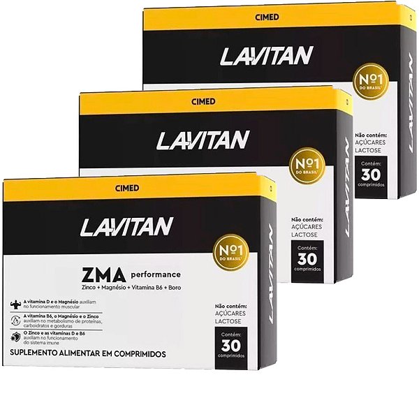 Suplemento Lavitan ZMA Performance 30 Comprimidos antigo Lavitan Testo