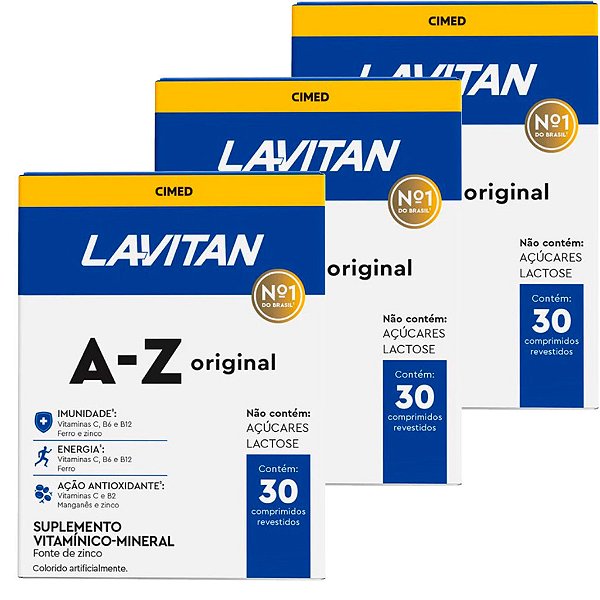 Suplemento Vitaminico Lavitan A-Z Original C/30 Comprimidos