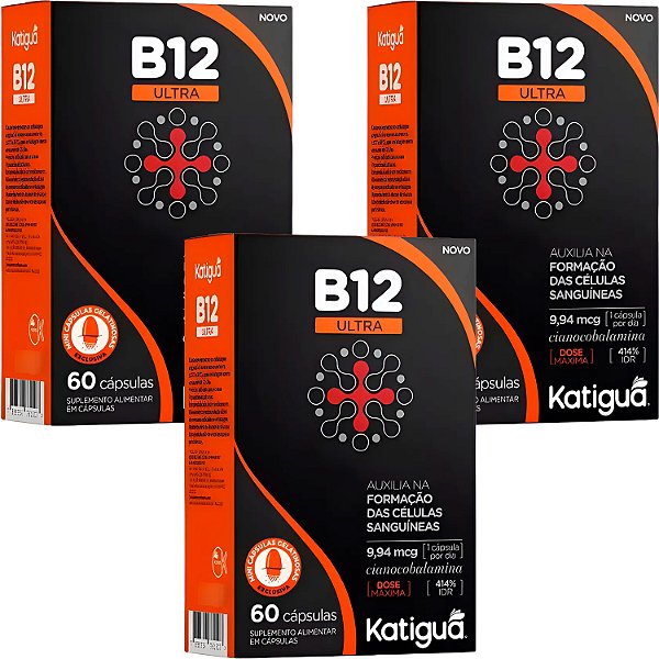 Vitamina B12 9,94mcg Ultra 60 Cápsulas Dose Máxima Katiguá