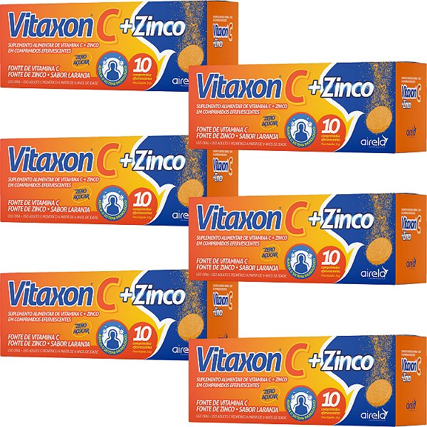 Vitamina C Vitaxon 1G + Zinco 10 Comprimidos Airela