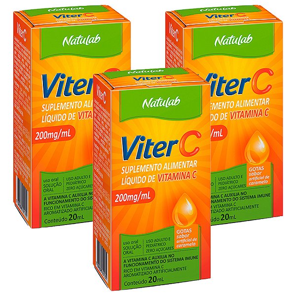 Viter C Gotas Sabor Caramelo 200mg/mL 20mL