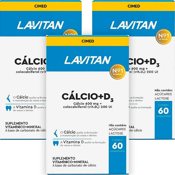 Lavitan Calcio + D3 Com 60 Comprimidos