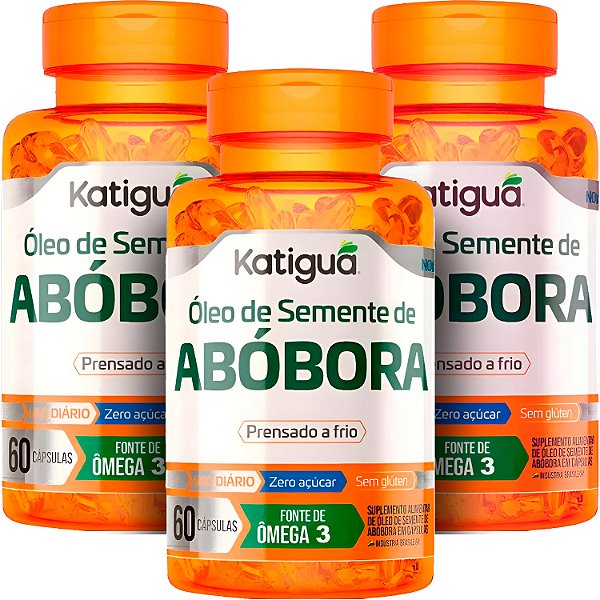 Óleo De Semente De Abóbora 2600mg (por porção) - 60 Cápsulas Katiguá