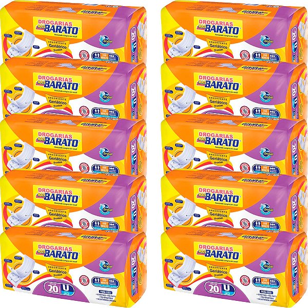 Absorvente Geriátrico Premium Mais Barato C/20 Unidades DryGel Controle de odor