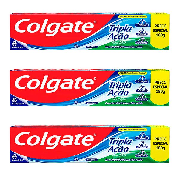 Creme Dental Colgate Tripla Ação Sabor Menta 180g
