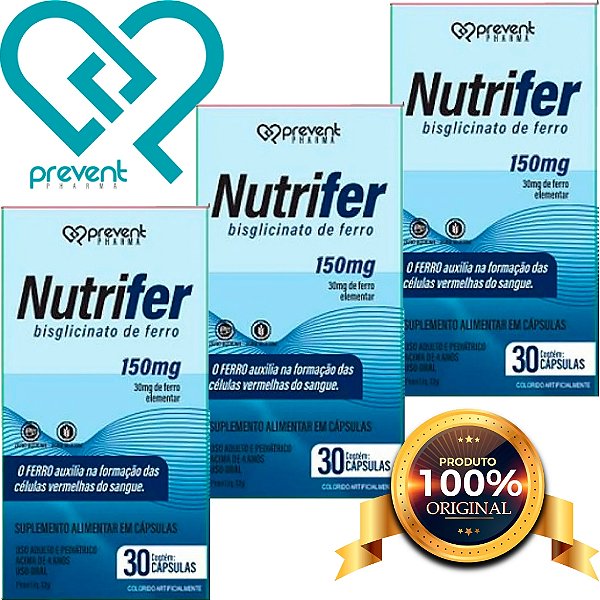 Nutrifer Bisglicianto de Ferro 150mg 30 CAP - PREVENT