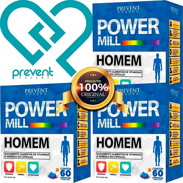 Power Mill Homem 60 CAP - Prevent