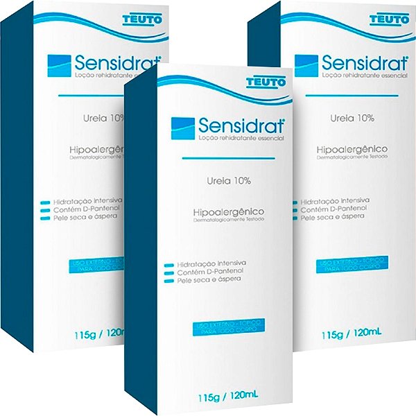 Sensidrat Loção Hidratante Pele Ressecada Descamada Rehidratante Ureia 10% 120ml