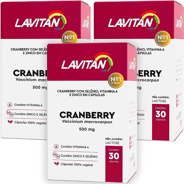 Suplemento Alimentar Cimed Lavitan Cranberry 30 Cápsulas