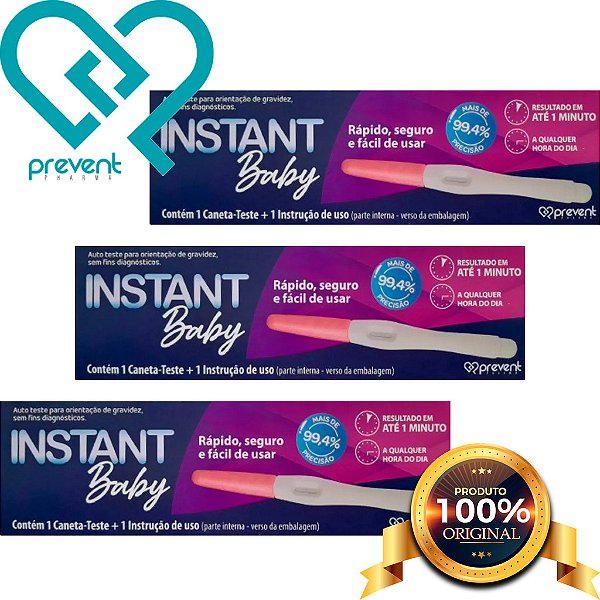 Teste De Gravidez Caneta Instant Baby 99,4% Prevent Pharma