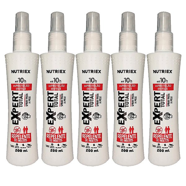 Kit 5 Und Repelente De Insetos Spray Expert Total 10h 200ml