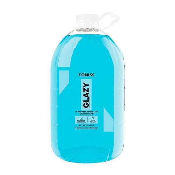 Glazy Galão 5l Limpa Vidros Redutor Atrito Risco Vonixx