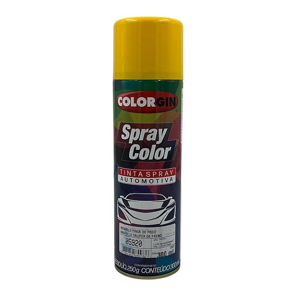 TINTA SPRAY AUTOMOTIVA AMARELO PINÇA DE FREIO 300ML COLORGIN