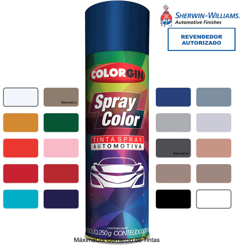 TINTA SPRAY AUTOMOTIVA AZUL CAICARA 300ML COLORGIN