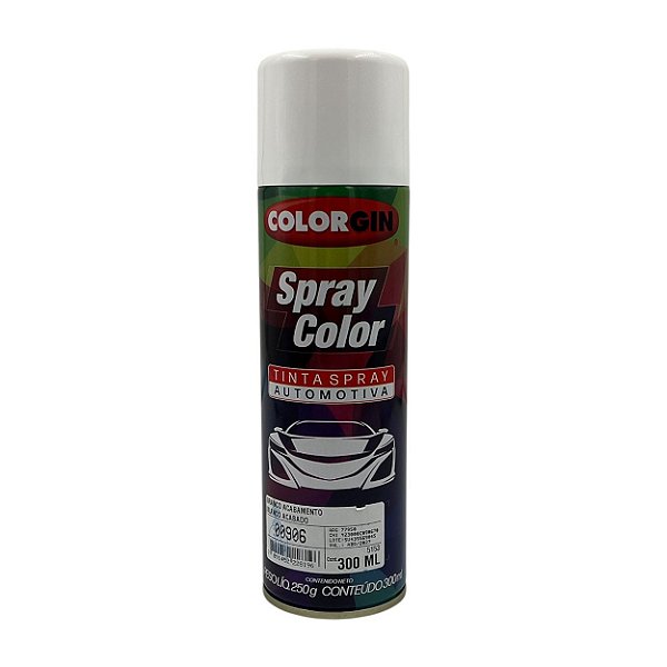 TINTA SPRAY AUTOMOTIVA BRANCO ACABAMENTO 250ML COLORGIN