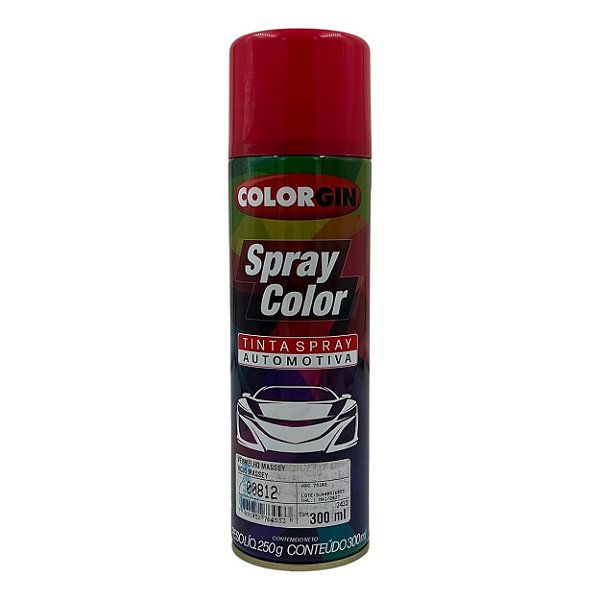 TINTA SPRAY AUTOMOTIVA VERMELHO MASSEY 300ML COLORGIN