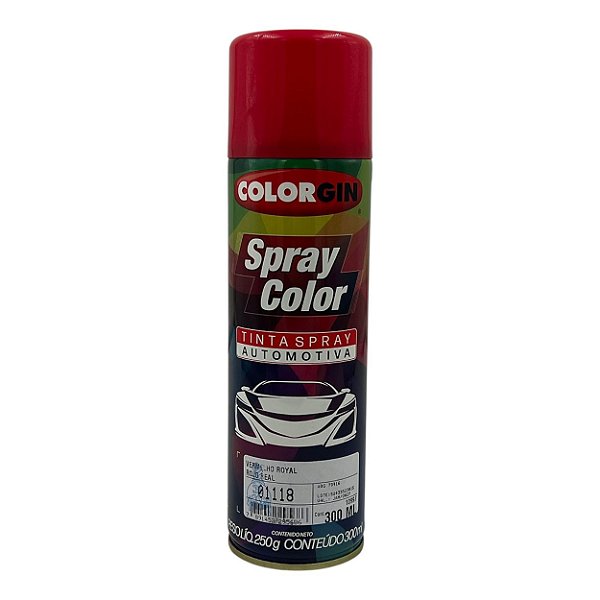 TINTA SPRAY AUTOMOTIVA VERMELHO ROYAL 250ML COLORGIN