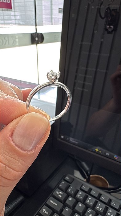 ANEL - SOLITARIO MOISSANITE - PRATA 925