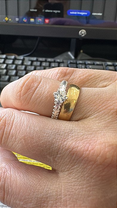 ANEL - PEDRA ZIRCONIA - PRATA 925