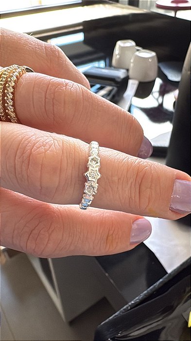 ANEL - ESTRELAS - PRATA 925